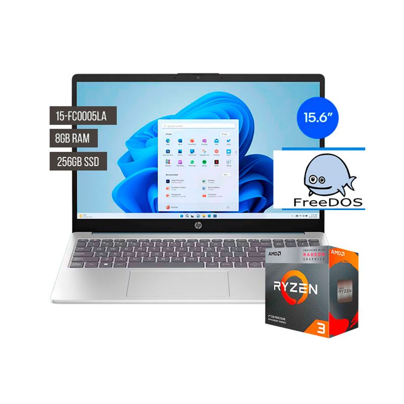 HP - LAPTOP HP 15-FC0005LA ( 802M8LA#ABM ) - AMD RYZEN 3 7320U