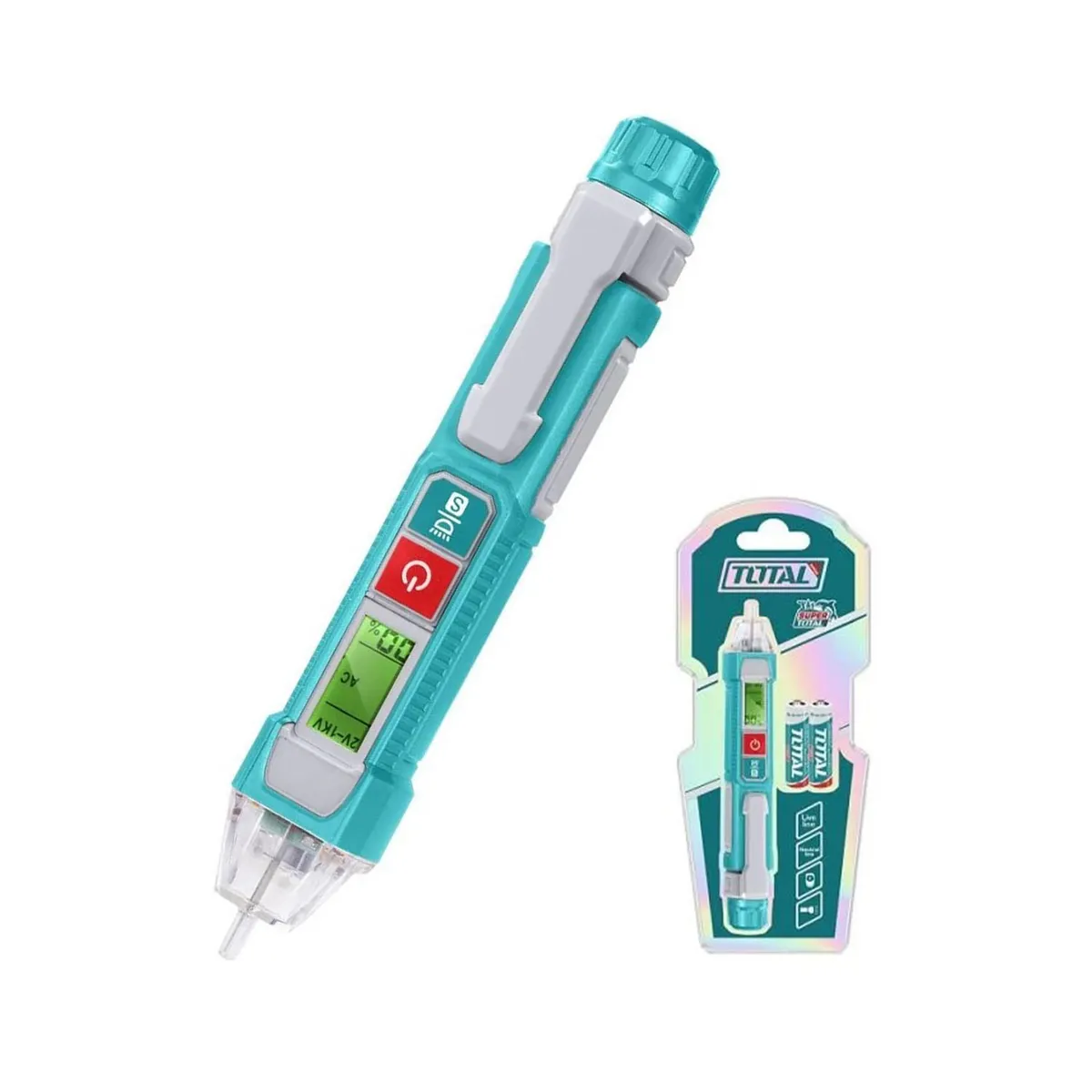 TOTAL TOOLS - Detector Voltaje Con Pantalla 12v-1000v Led Total Tht210003