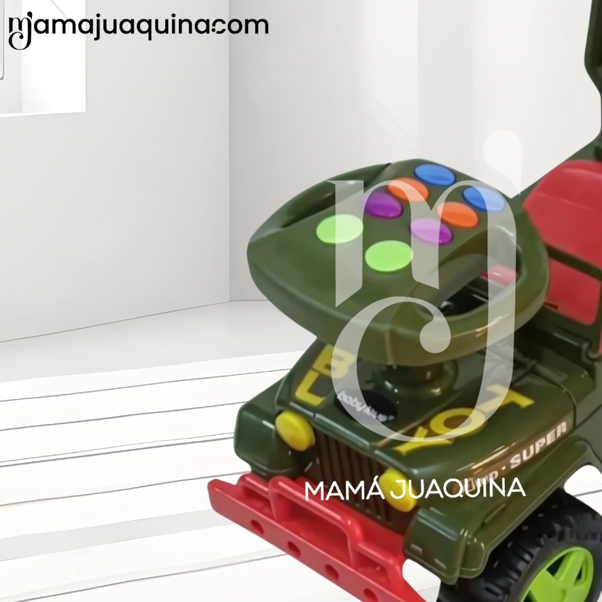Baby - Correpasillo Buggy Jeep «TROY» con Timon Musical Green