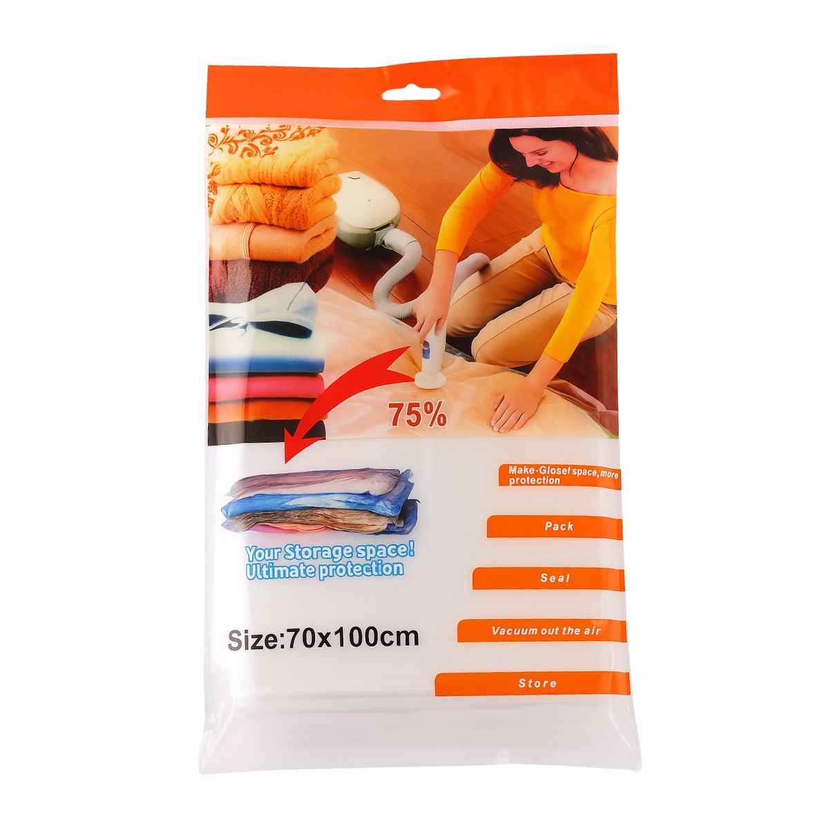 GENERICO - 1 Bolsa al vacío compresoras de ropa