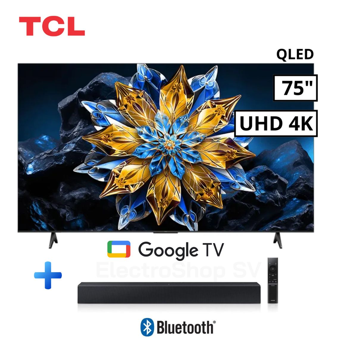 TCL - TELEVISOR TCL QLED 75 UHD 4K 75T6C SMART TV + SOUNDBAR