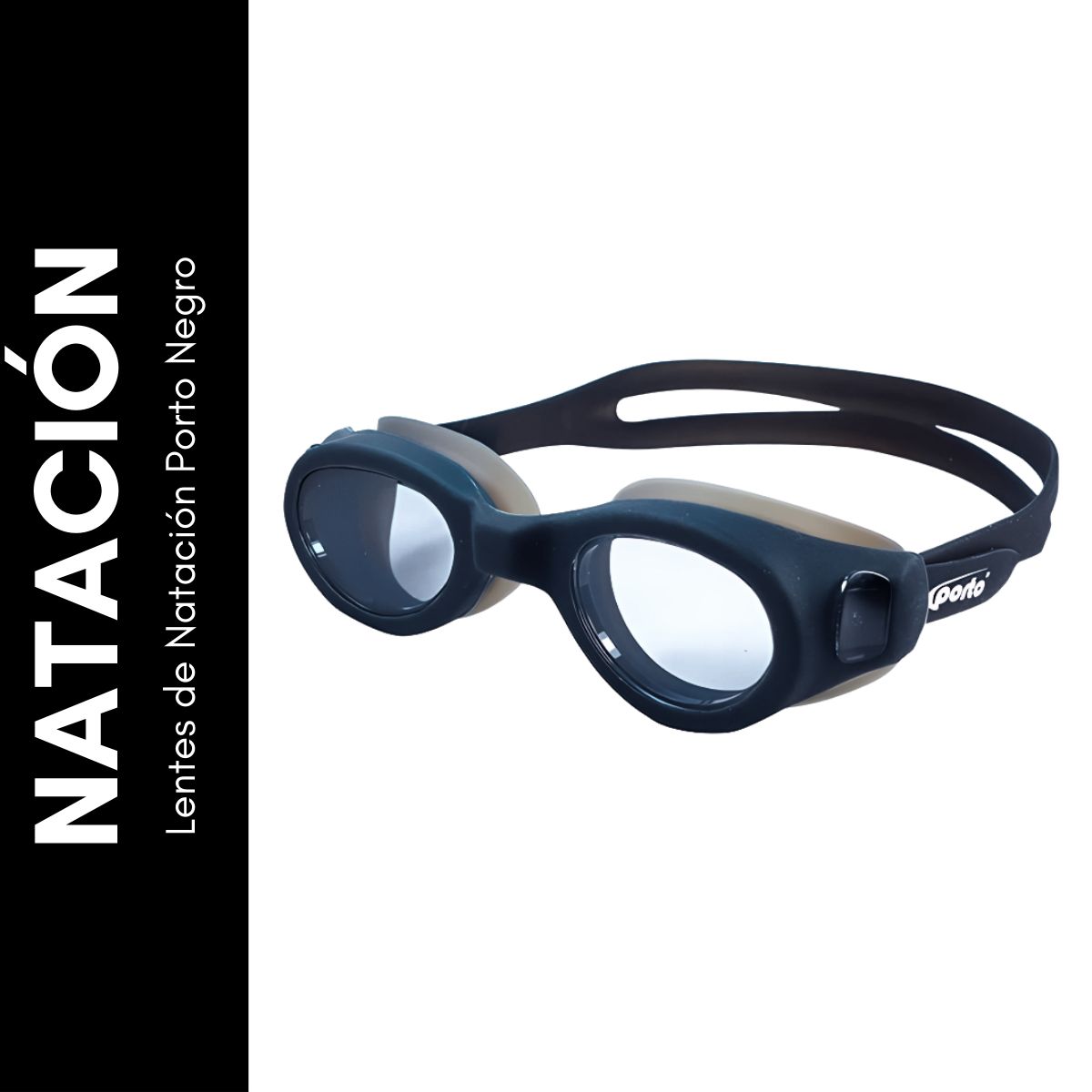 PORTO - Lentes De Natación Para Adulto Thunder Porto Negro