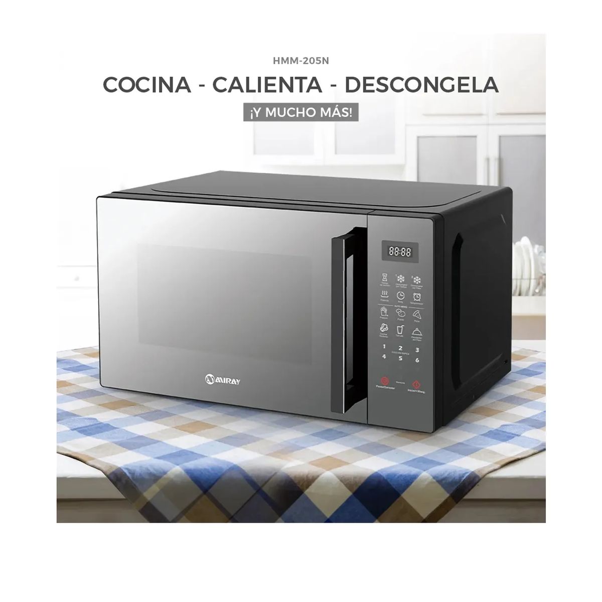 MIRAY - Horno Microondas Miray HMM-205N 20 Litros