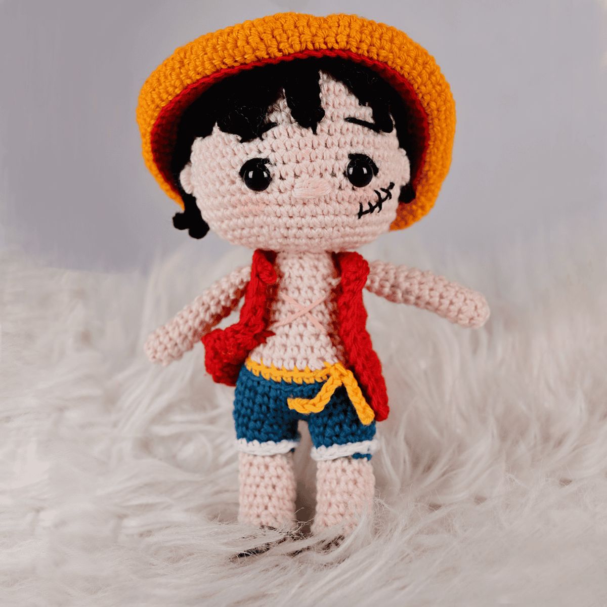 VI REGALANDO AMOR - Amigurumi Luffy - One Piece - Peluche