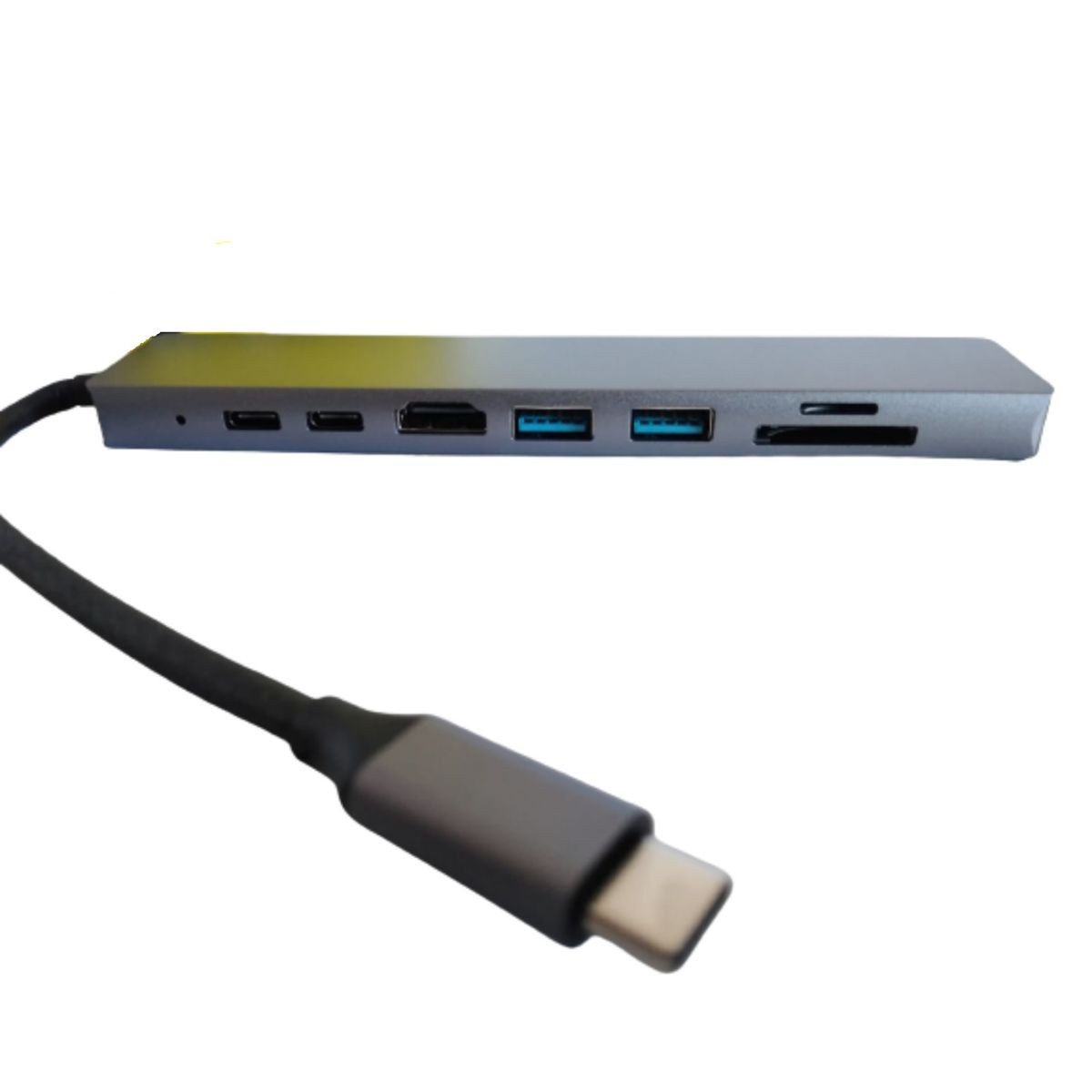 GENERICO - Adaptador Hub 8 En 1 Tipo C 3.1 Hdmi Ethernet Usb 3.0 Sf Tf 4k