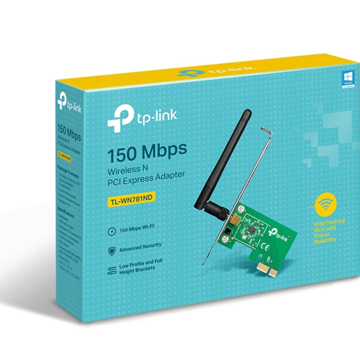 TP LINK - Tarjeta de Red Pci Express Tp-Link TL-WN781ND 150MBPS