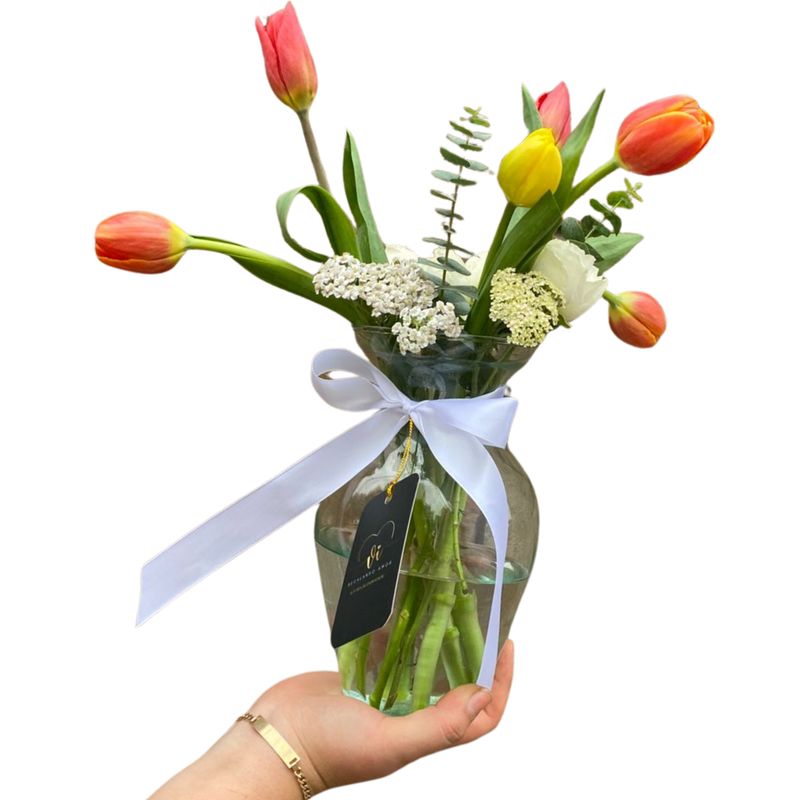 GENERICO - Florero Lali - Tulipanes - Arreglo Floral