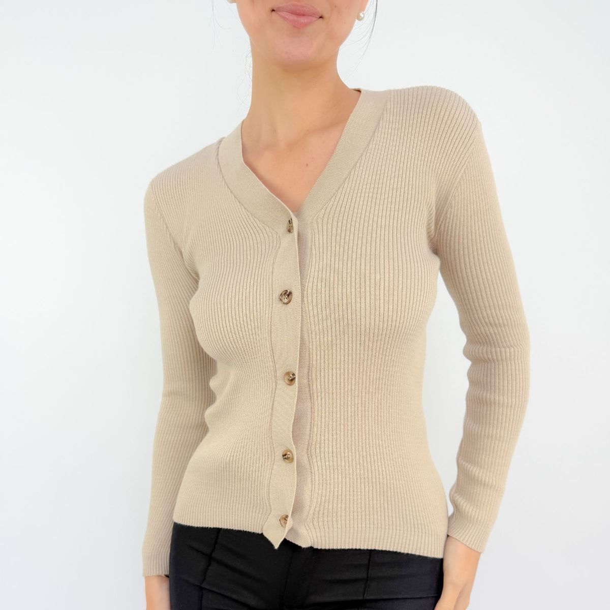 INTROSPECTIVA MODA - CARDIGAN TEJIDO BOTON BRUNELLA