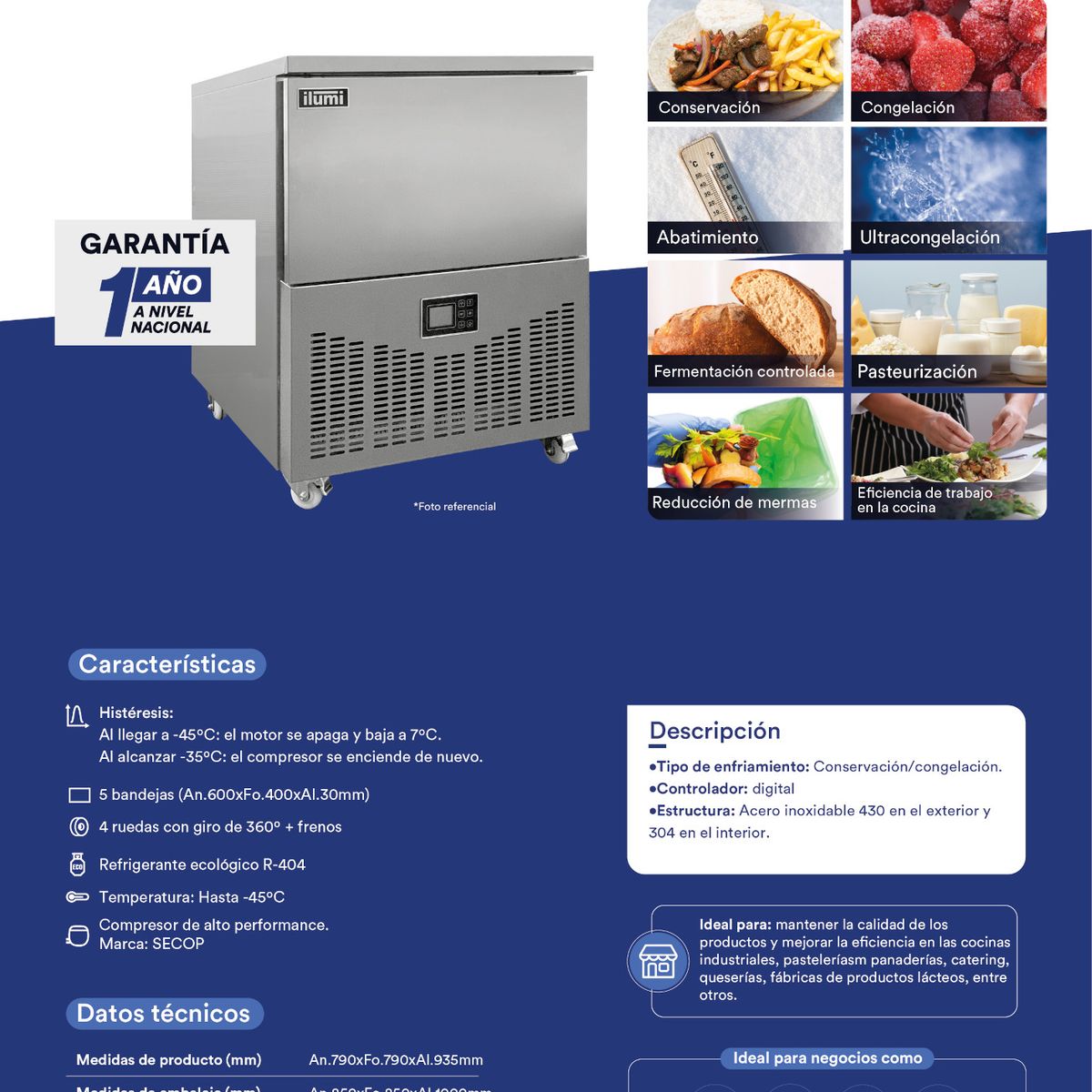 ILUMI - Abatidor de temperatura Ilumi BF-0545