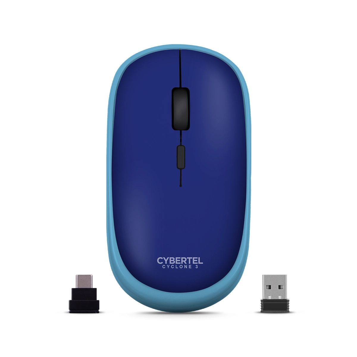 CYBERTEL - Mouse 3 Modos:BT Inalámbrico Recargable Cybertel Cyclone3 M500B
