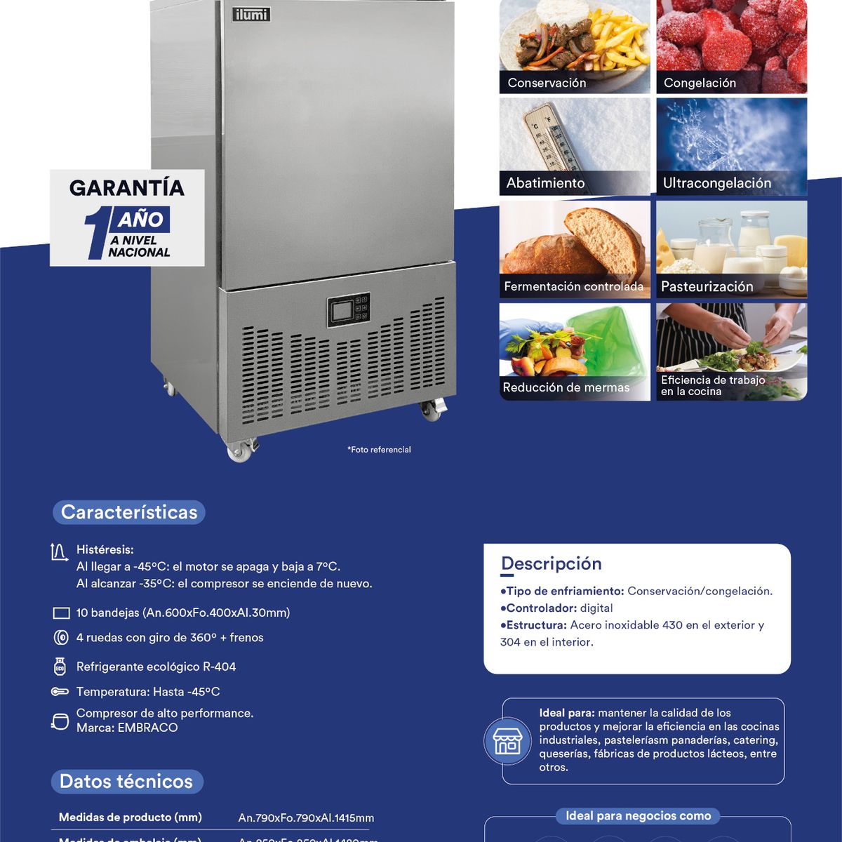 ILUMI - Abatidor de temperatura Ilumi BF-1045