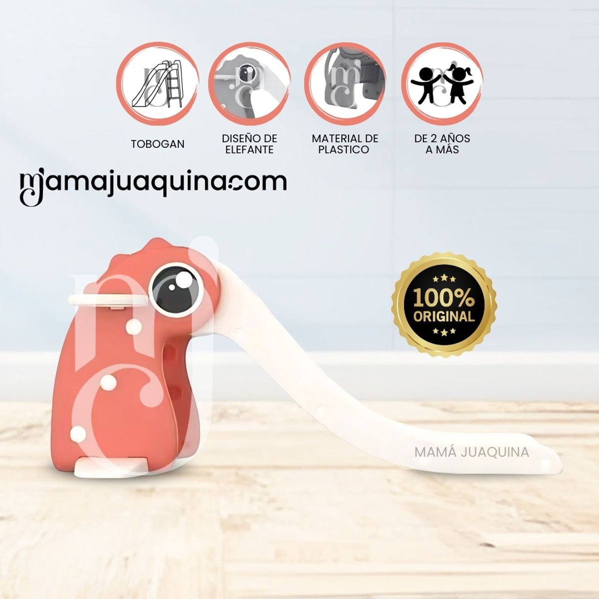 BABY - Tobogán para Niños «TYNO» con Escaleras Texturizadas Melón