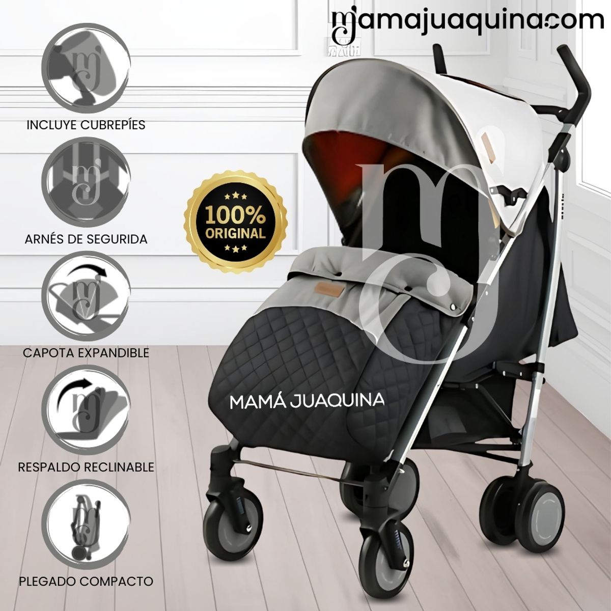Baby - Coche Bastón Deportivo «IT´S BERLIN» Gray
