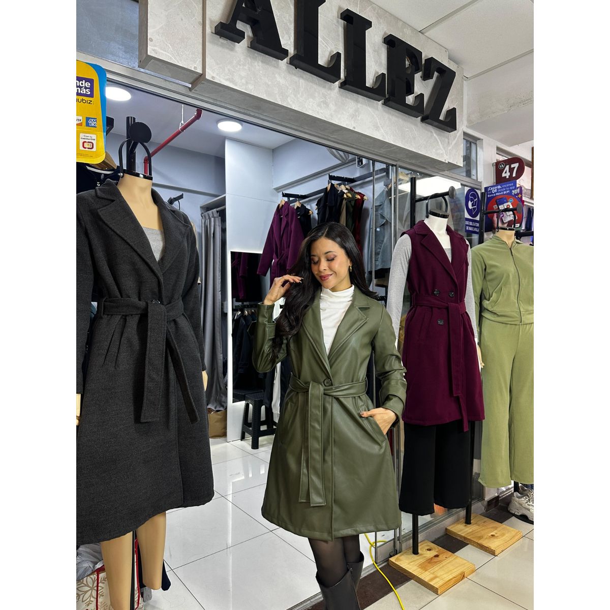 ALLEZ COLLECTION - ABRIGO GALA - CUERINA - ELEGANTE