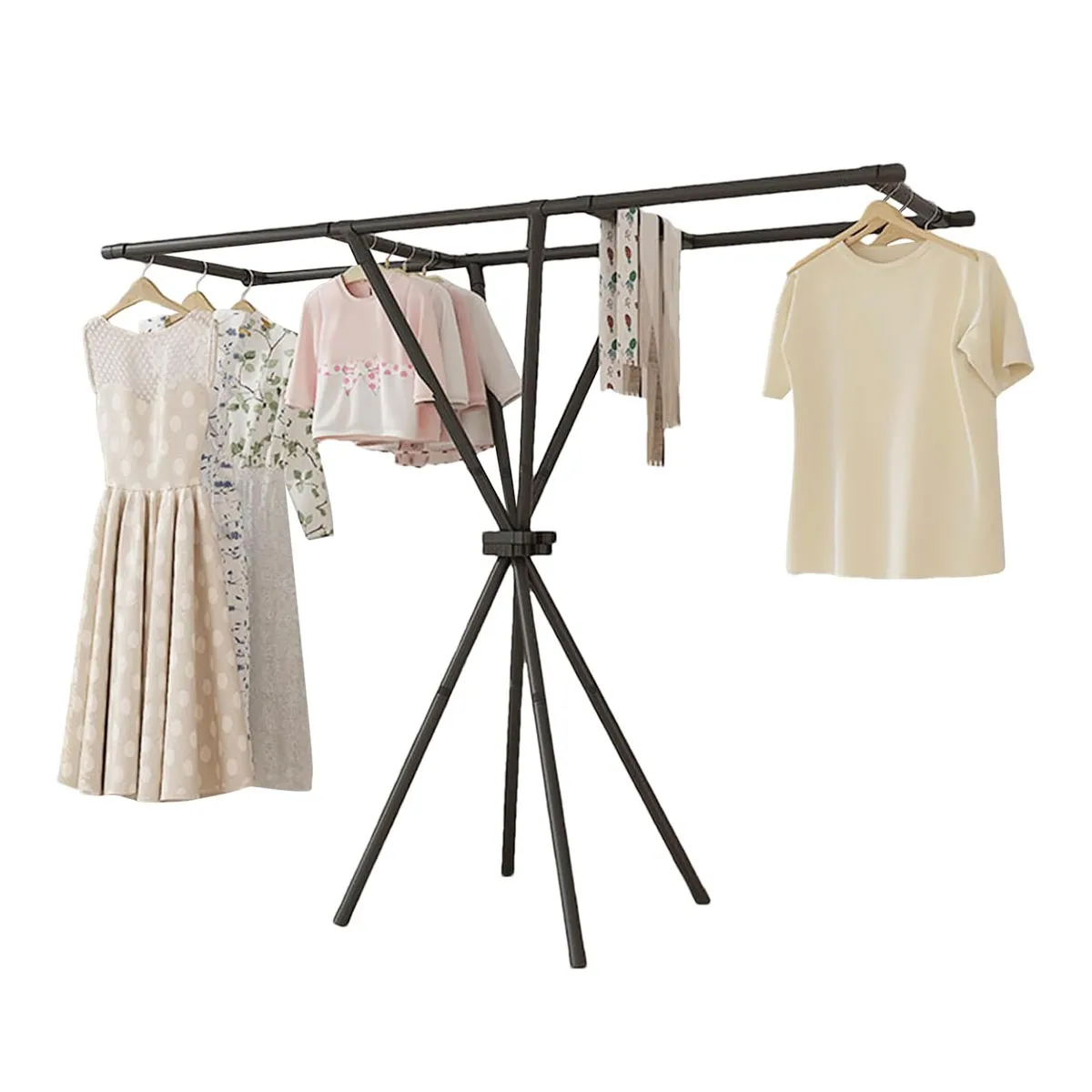 GRETAIL - Tendedero Tendal Para Ropa De Metal Plegable 140cm