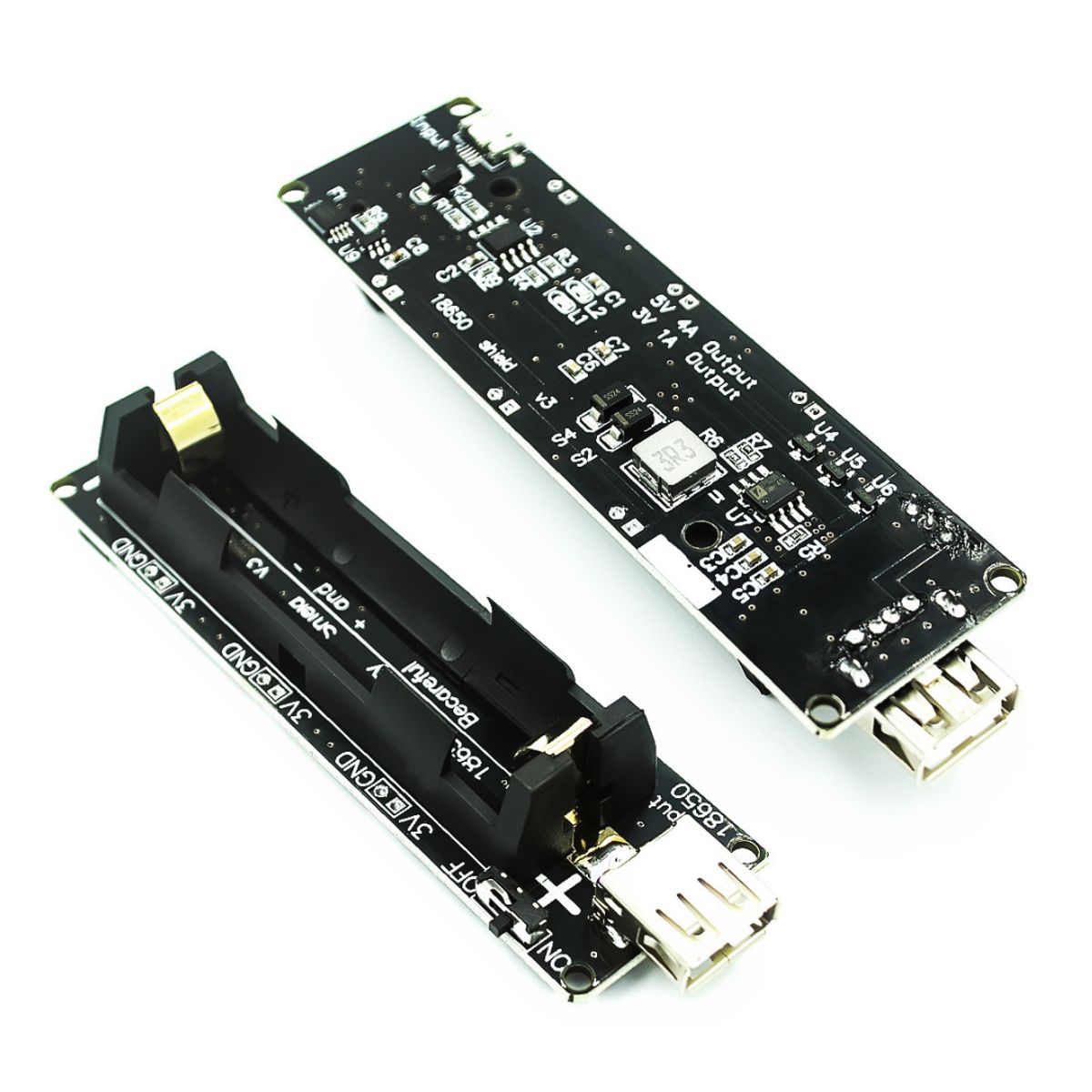 GENERICO - Porta Batería 18650 de 1 Celda con Cable – Soporte con Protección para Proyectos Electrónicos – Compatible con Arduino, ESP32 y Raspberry Pi