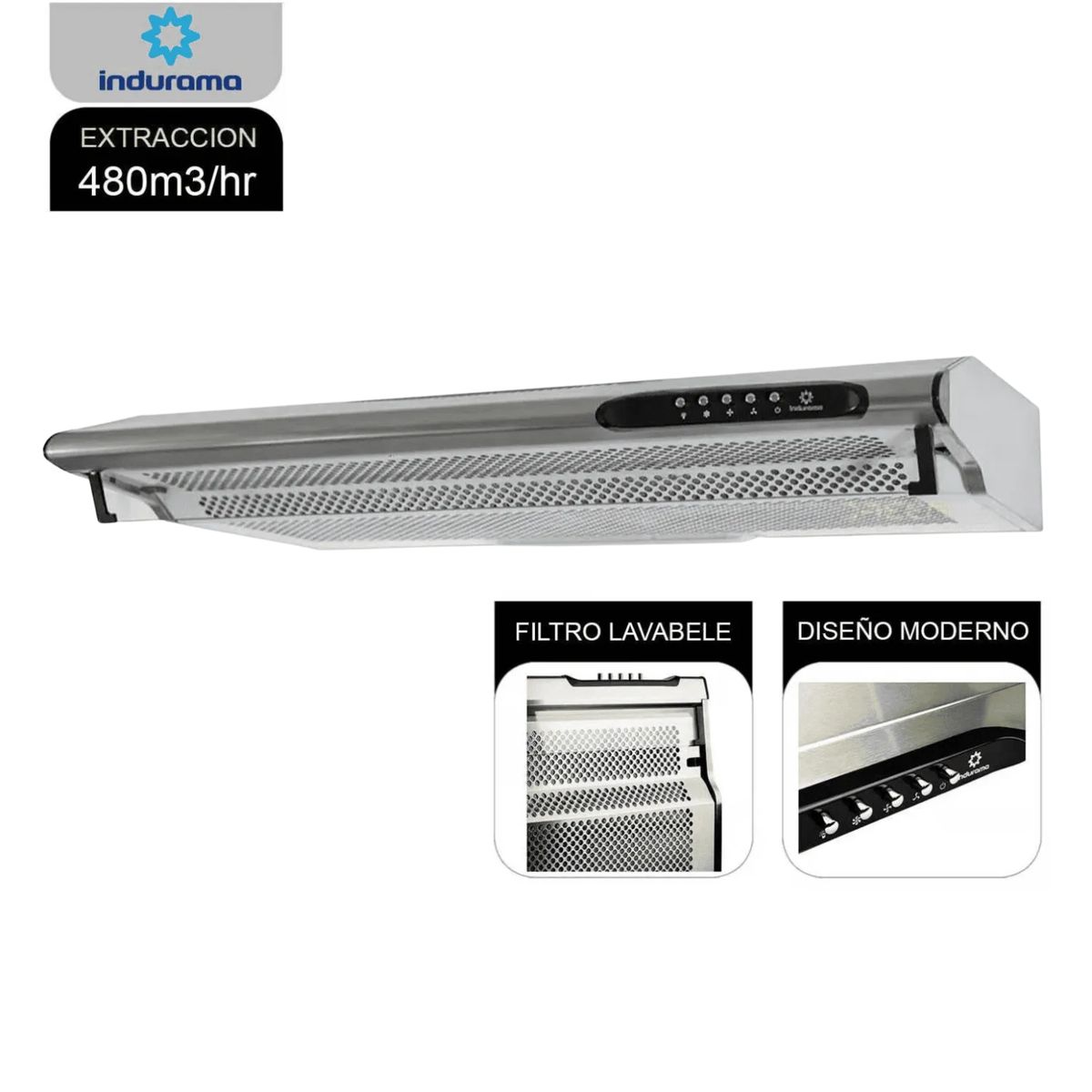 INDURAMA - Campana Extractora Indurama CEI-902CRP