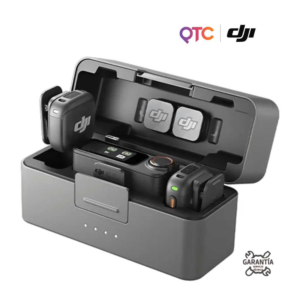 DJI - Micrófono Inalámbrico DJI Mic 3  (2 Transmisores + 1 Receptor + Estuche de Carga) Audio Profesional