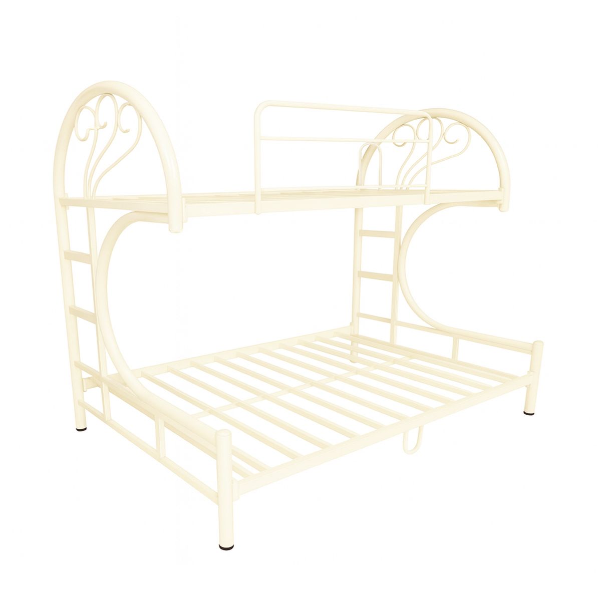 GENERICO - Camarote Metálico Crema Mixto 1.5 Plazas y 2 Plazas Abajo