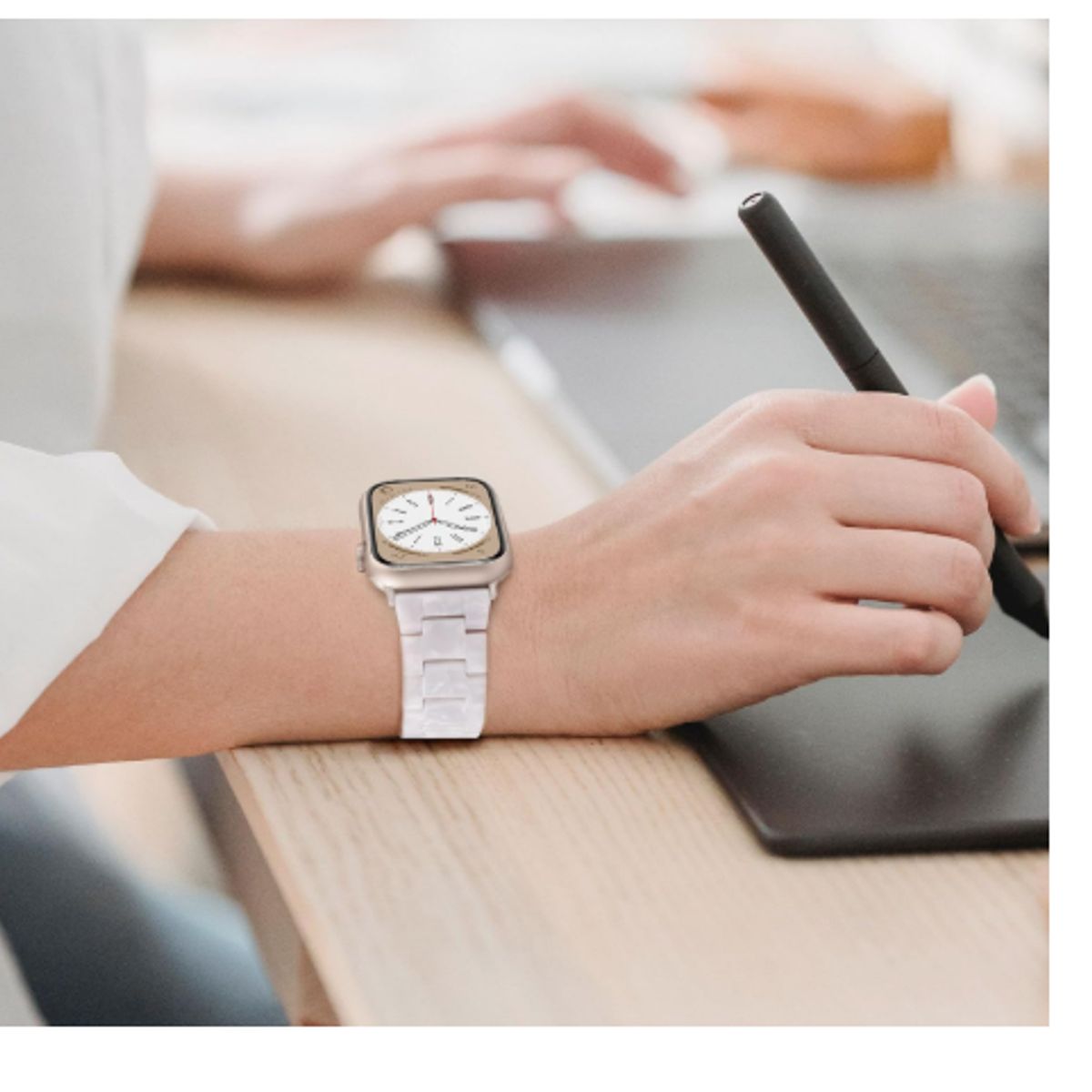 GENERICO - Correa Acrilica para Apple Watch 38m - Blanco