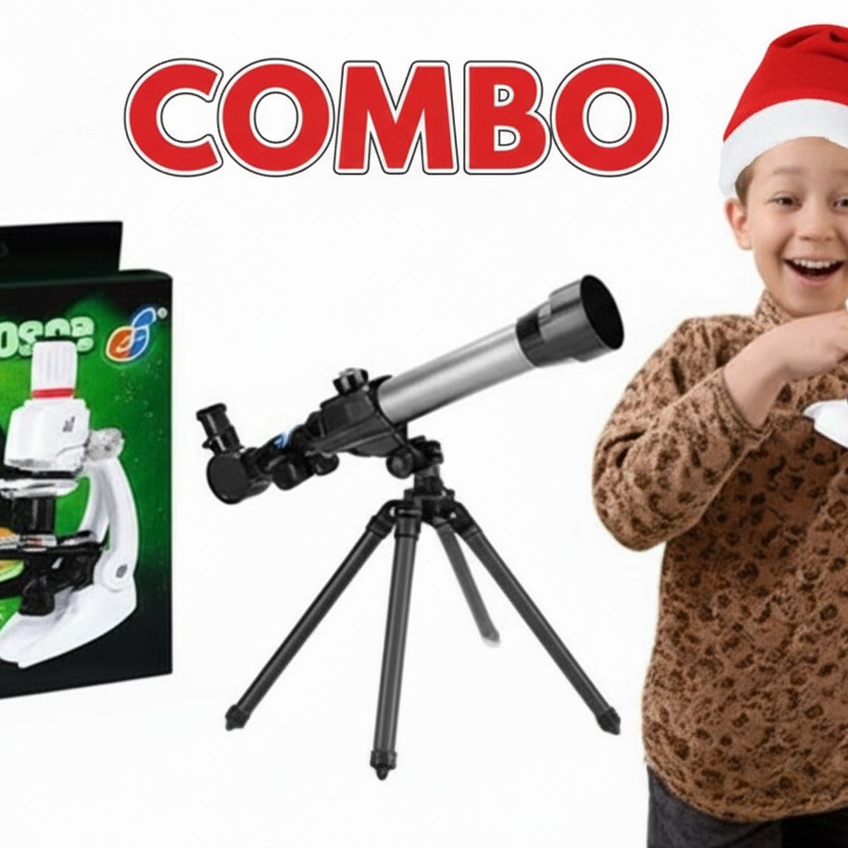 CHANG COMERCIAL - Telescopio astronómico Trípode pack navidad