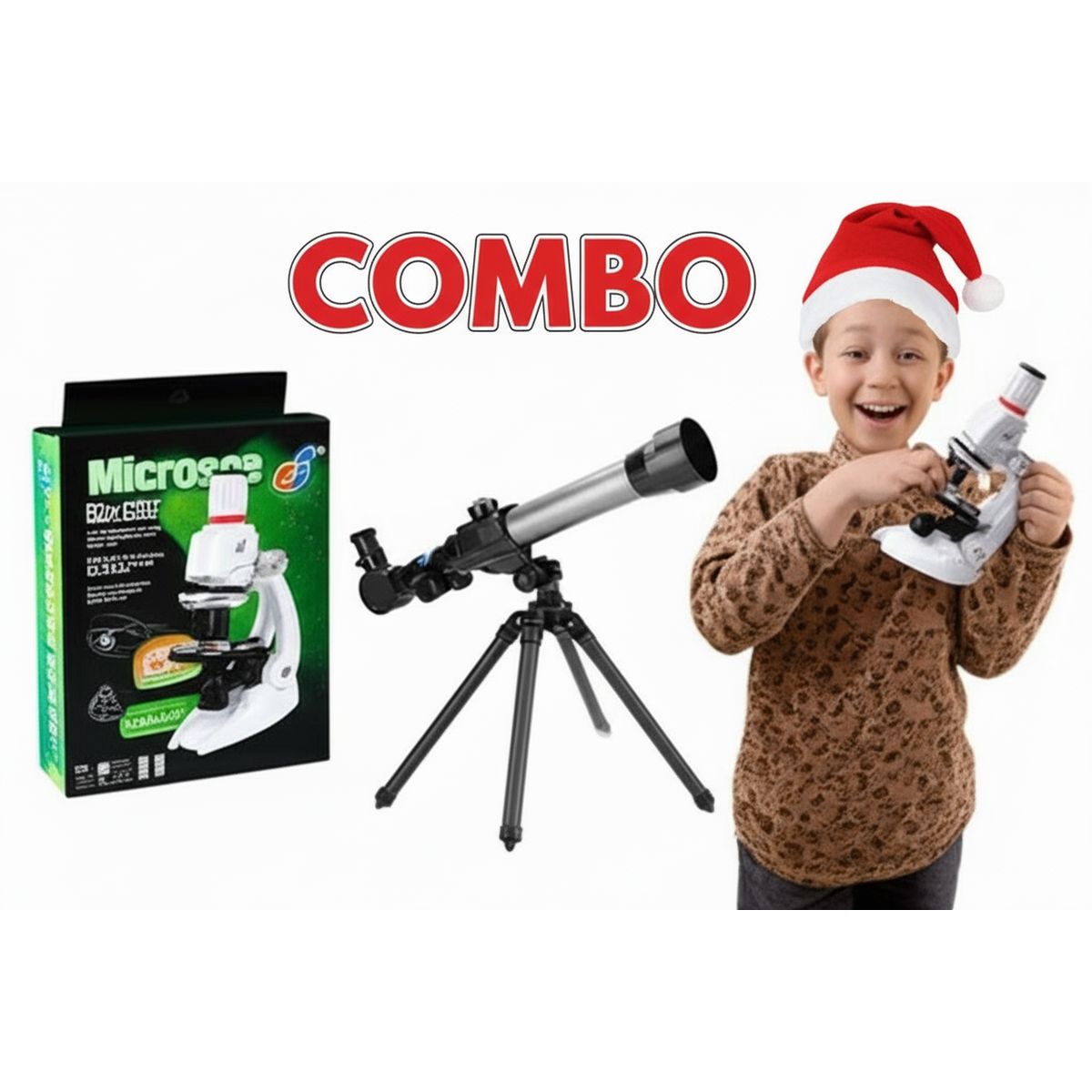 CHANG COMERCIAL - Telescopio astronómico Trípode pack navidad