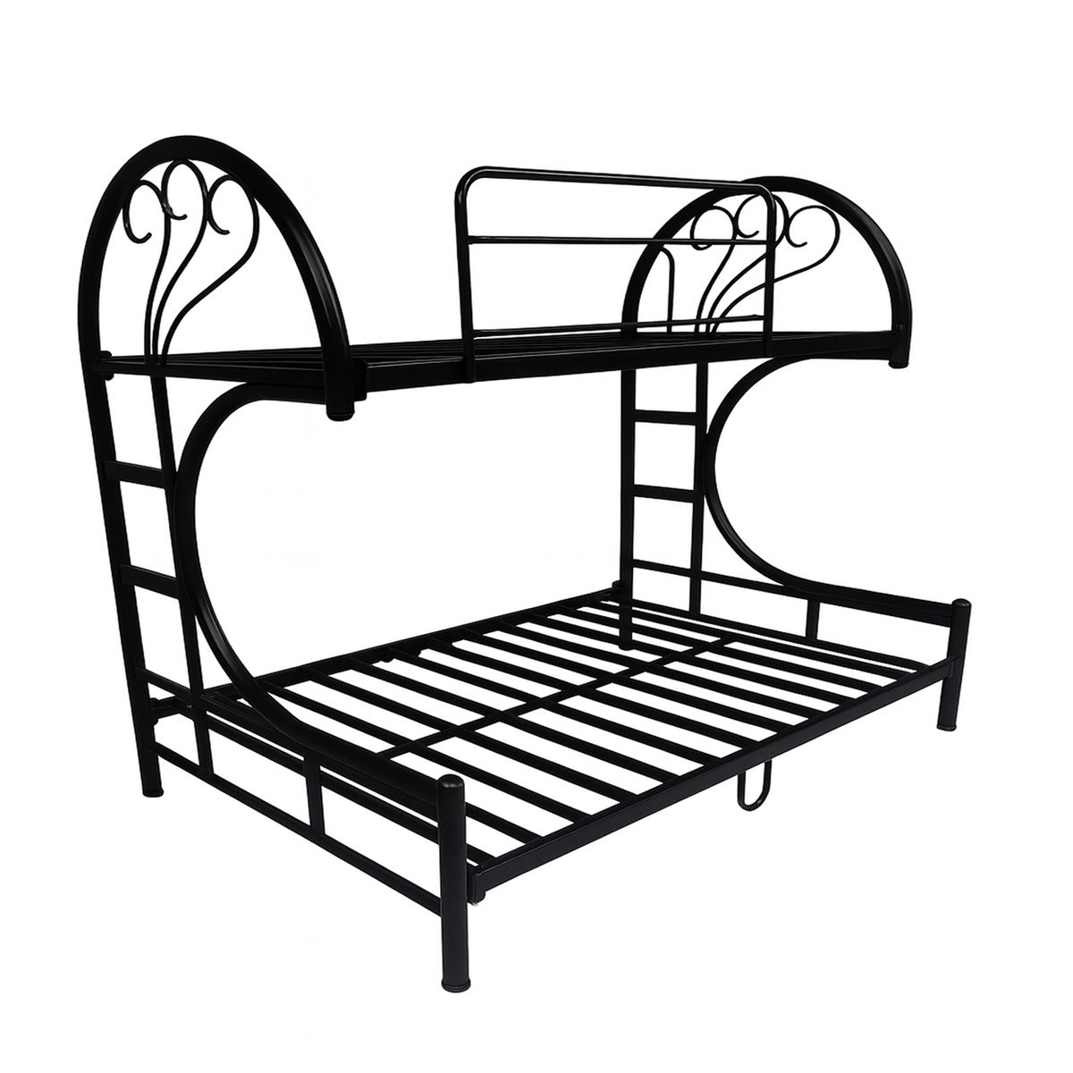 GENERICO - Camarote Metálico Negro Mixto 1.5 Plazas y 2 Plazas Abajo