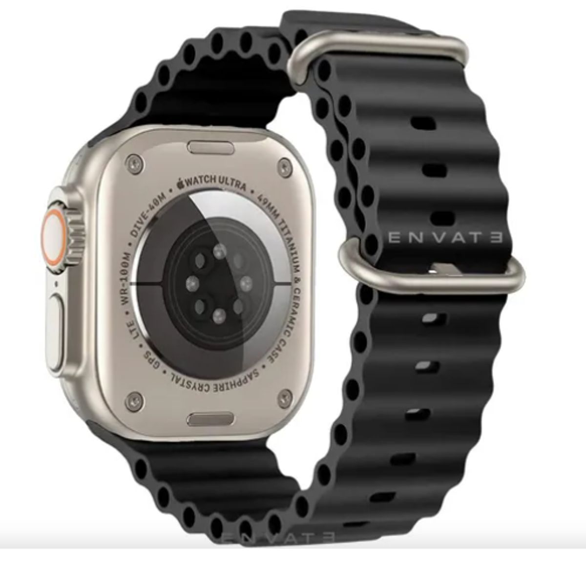 GENERICO - Correa Corrugada Clásica para Apple Watch 45mm - Negro