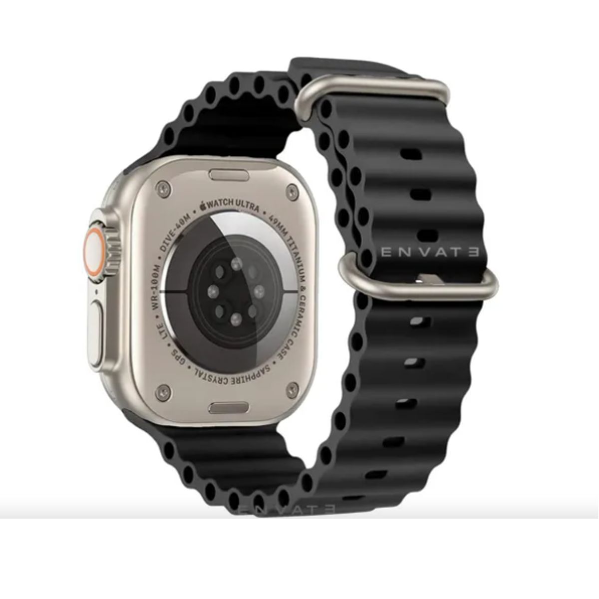 GENERICO - Correa Corrugada Clásica para Apple Watch 45mm - Negro