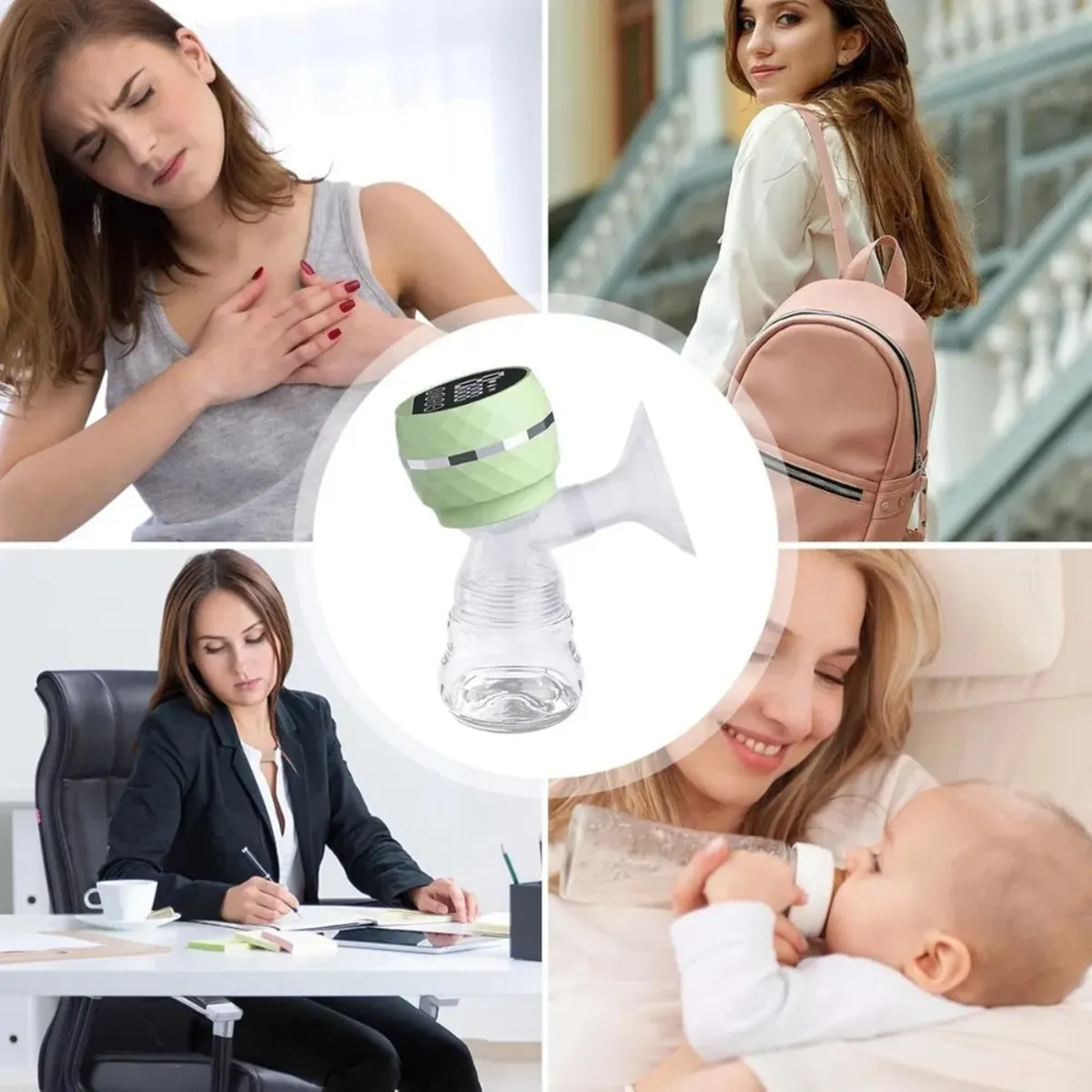 GENERICO - Extractor de leche electrico + Biberon 2 en 1