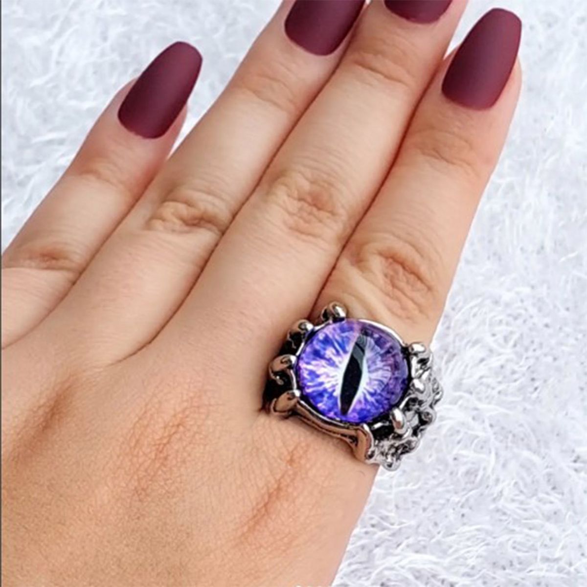 GENERICO - Anillo ojo de dragon, aguila, gato  gótico unisex