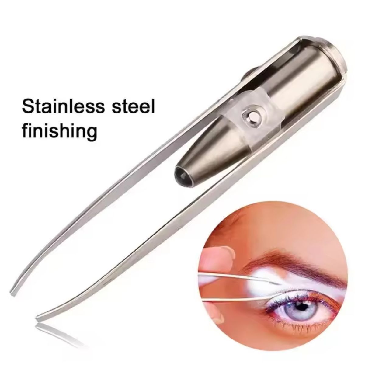 GENERICO - Pinzas de Cejas con Luz LED