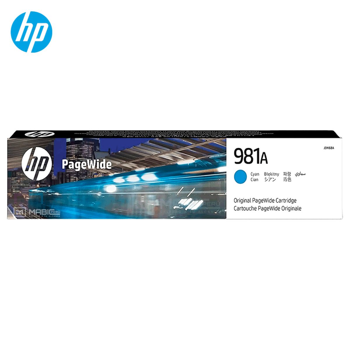 HP - Cartucho de Tinta HP 981A Cian J3M68A PageWide 556dn 586dn Original