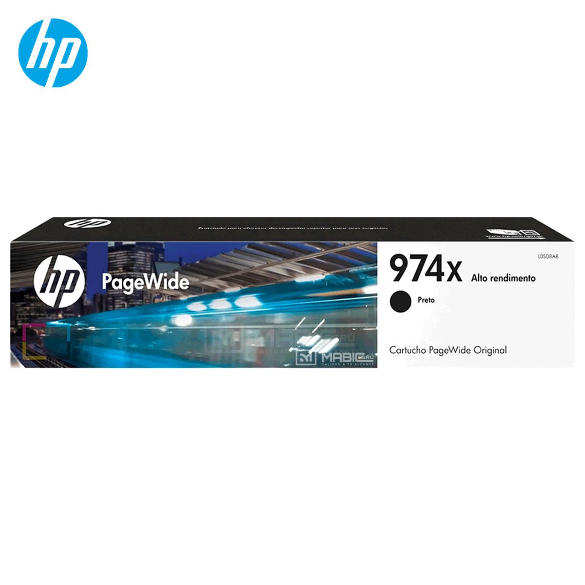 HP - Cartucho de Tinta HP 974X Negro L0S08AL PageWide 452 477 552 577 Original