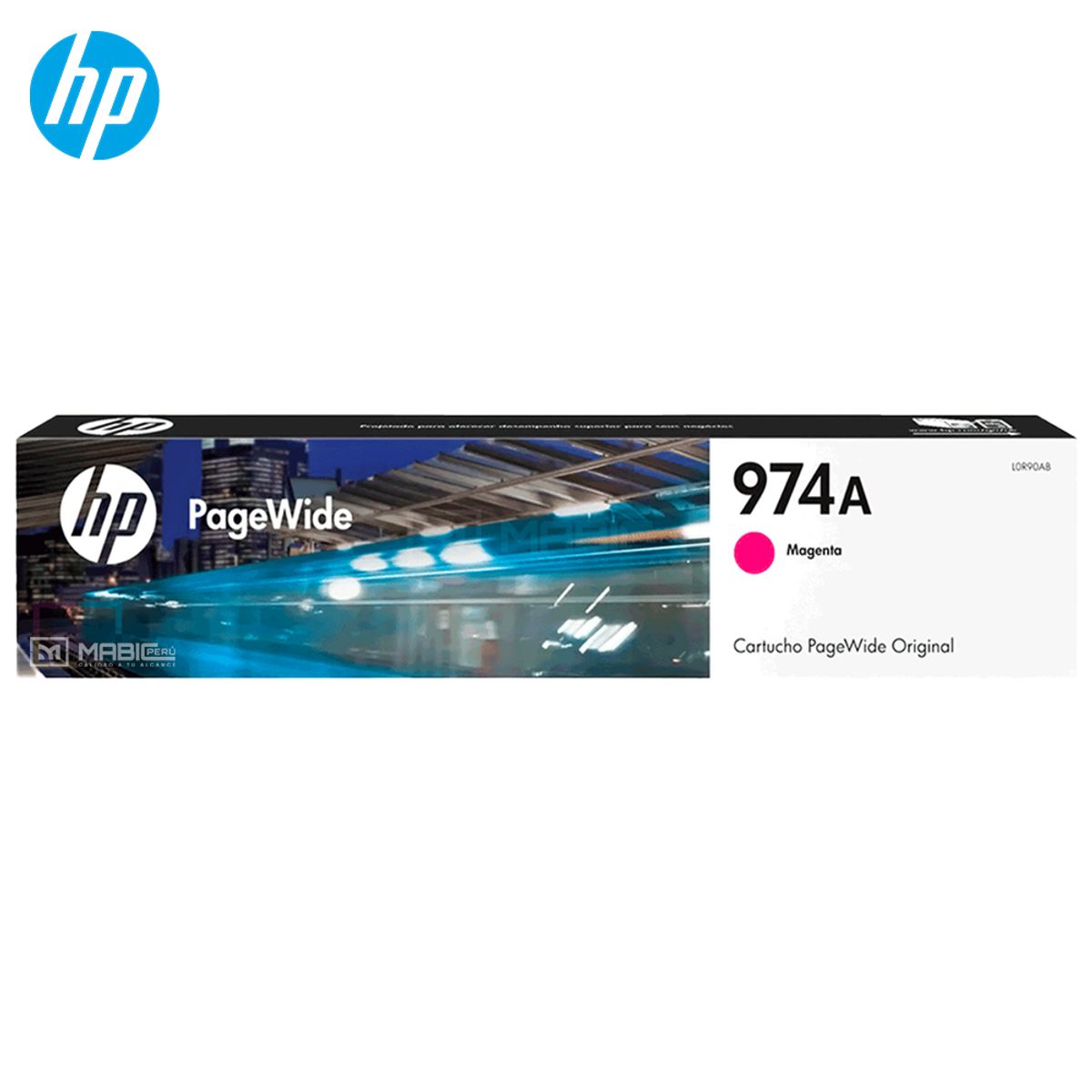 HP - Cartucho de Tinta HP 974A Magenta L0R90AL PageWide 452 477 552 577 Original