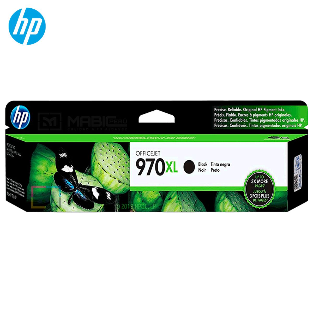 HP - Cartucho de Tinta HP 970XL Negro CN625AM OfficeJet X476DW X451DW Original