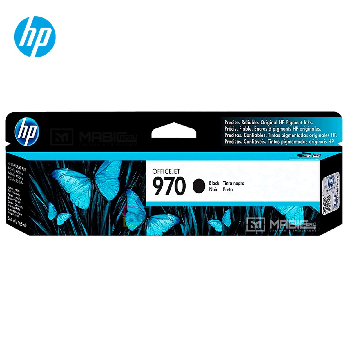 HP - Cartucho de Tinta HP 970 Negro CN621AM OfficeJet X476DW X451DW Original