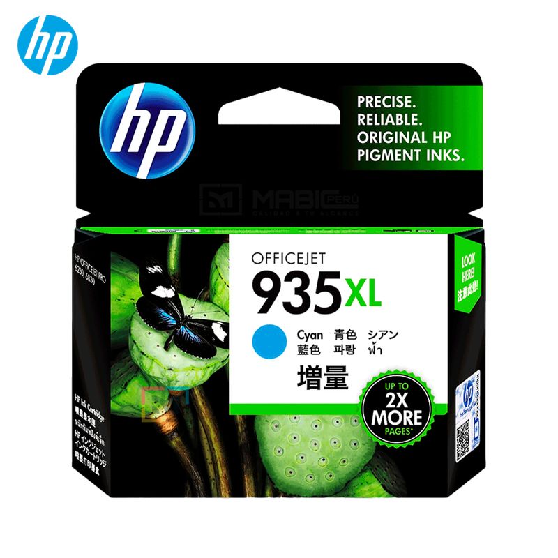 HP - Cartucho de Tinta HP 935XL Cian C2P24AL OfficeJet 6320 6830 Original