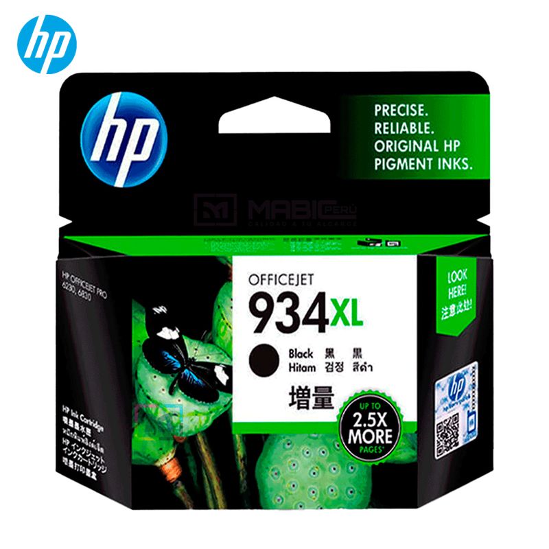 HP - Cartucho de Tinta HP 934XL Negro C2P23AL OfficeJet 6320 6830 Original