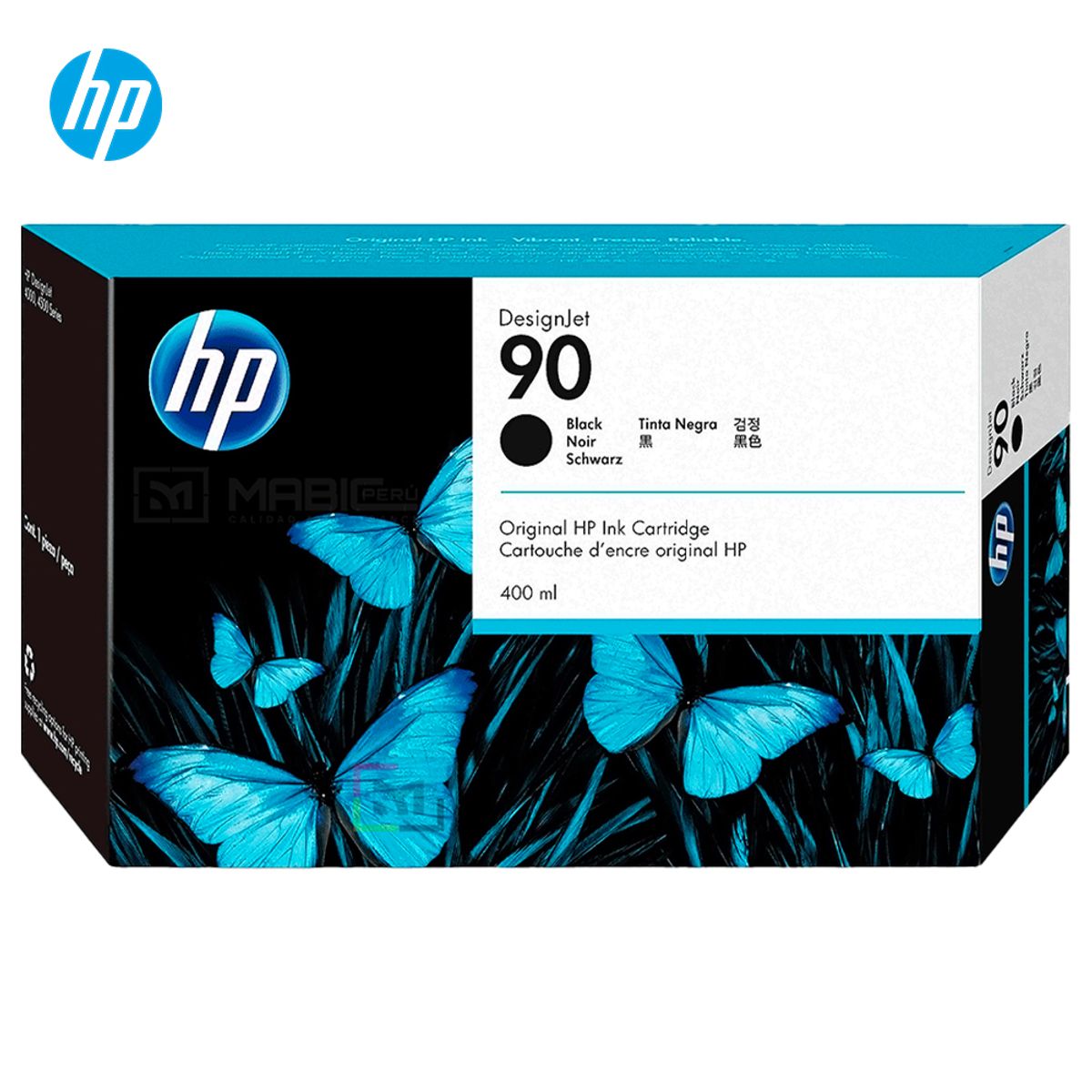 HP - Cartucho de Tinta HP 90 Negro C5058A Designjet 4500 4520 Original - 400ml