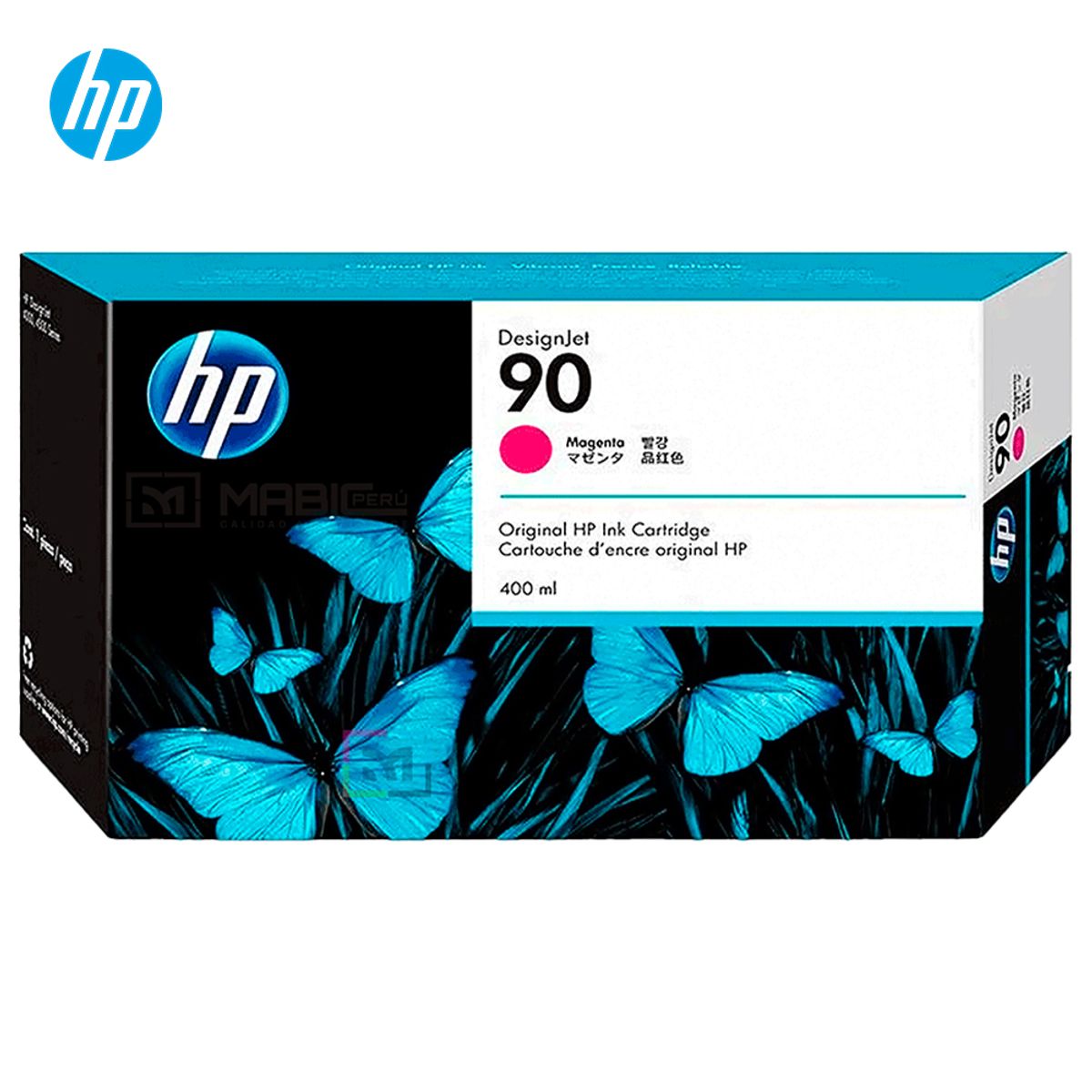 HP - Cartucho de Tinta HP 90 Magenta C5063A Designjet 4500 4520 Original - 400ml