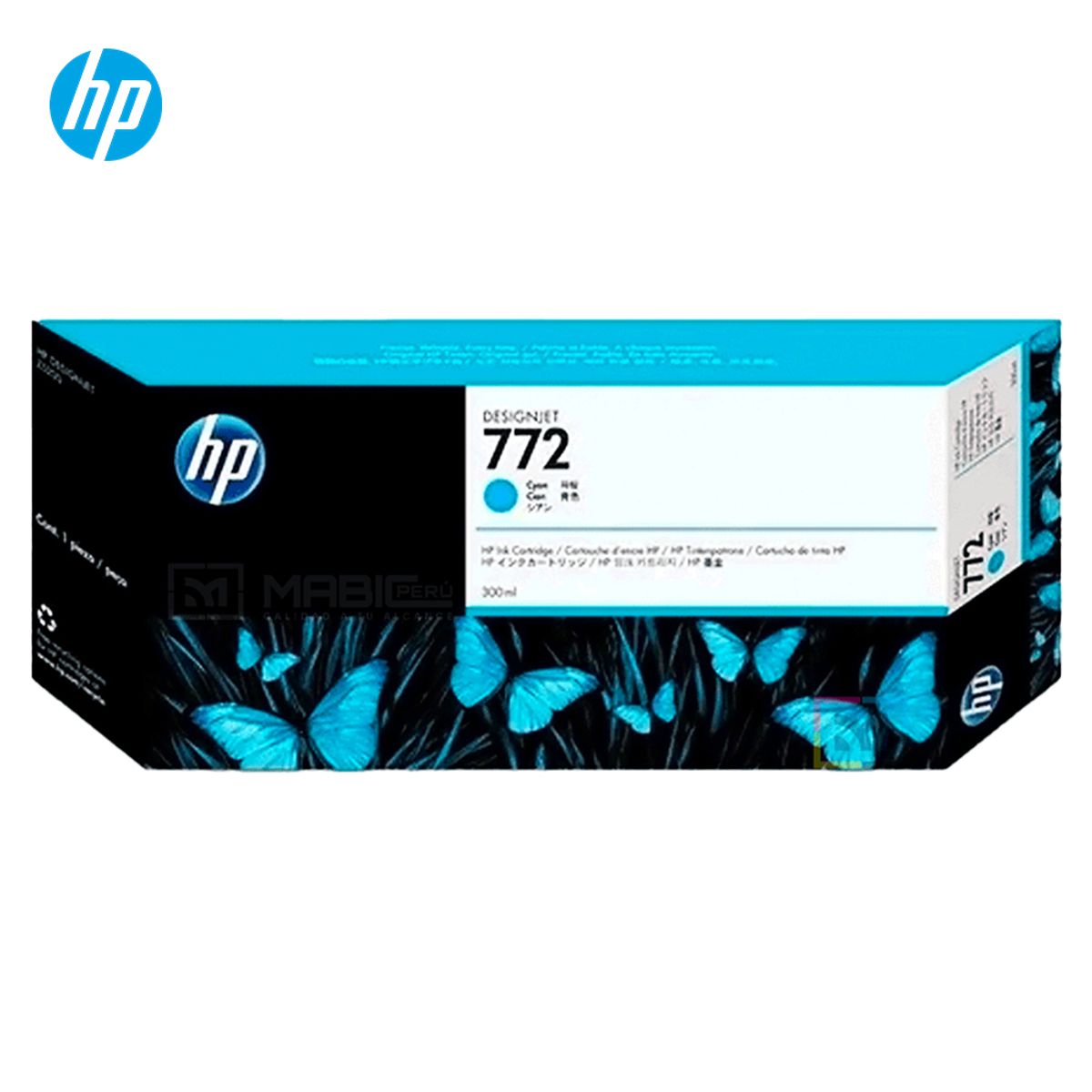 HP - Cartucho de Tinta HP 772 Cian CN636A DesignJet Z5400 Z5200 Original - 300ml