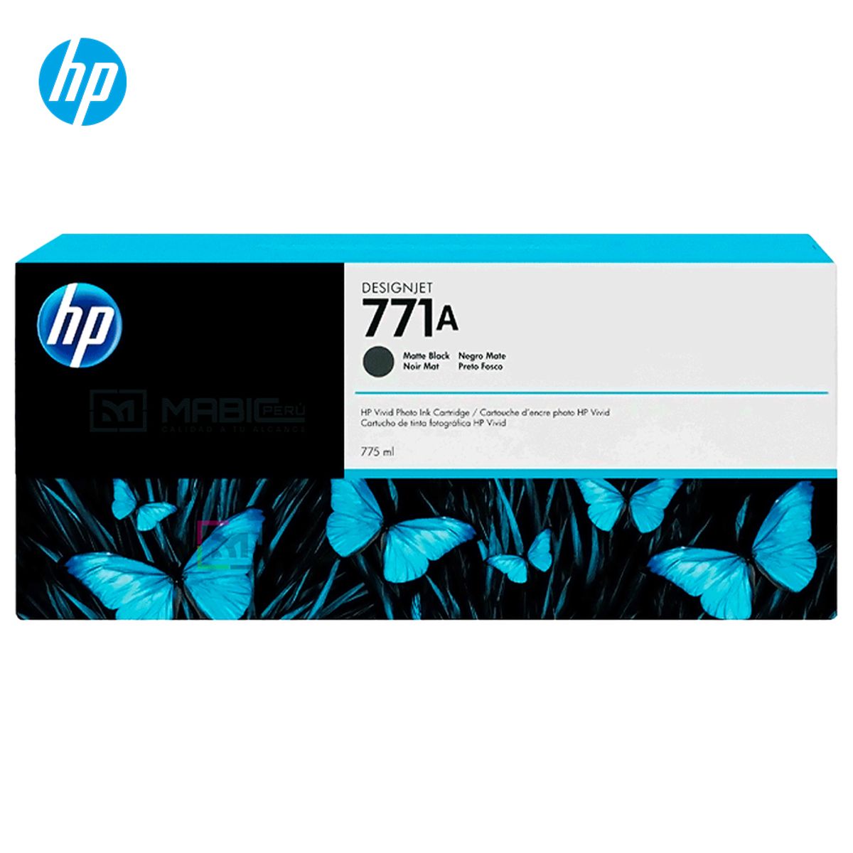 HP - Cartucho de Tinta HP 771A Negro Mate B6Y15A Designjet Z6810 Z6200 Original - 775ml