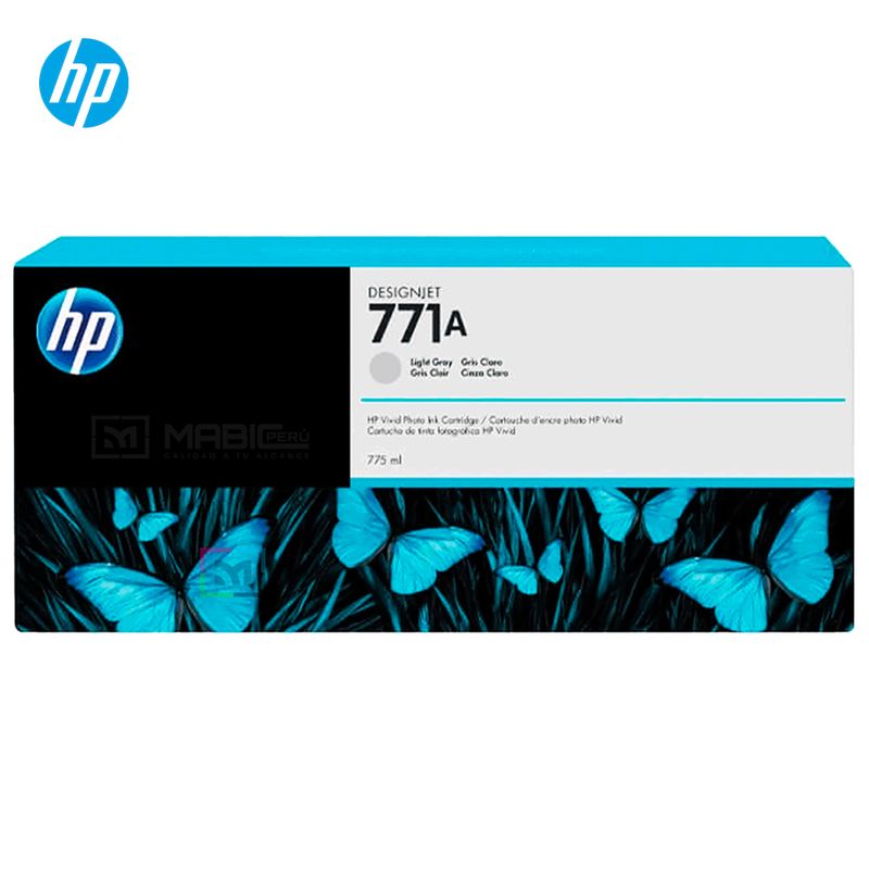 HP - Cartucho de Tinta HP 771A Gris Claro B6Y22A Designjet Z6810 Z6200 Original - 775ml