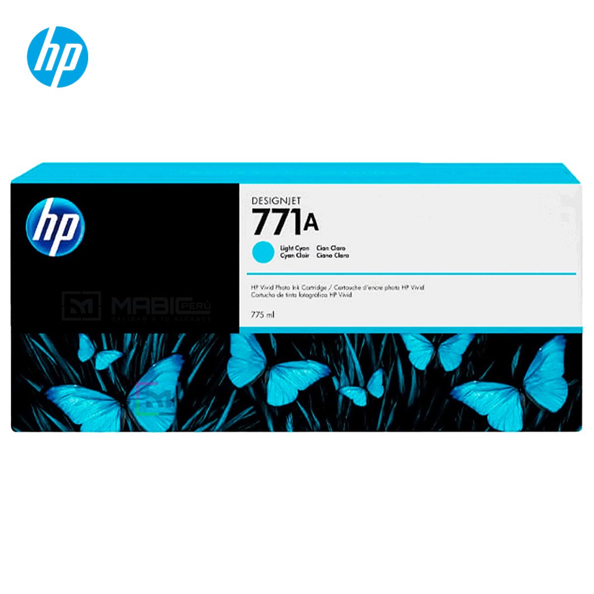 HP - Cartucho de Tinta HP 771A Cian Claro B6Y20A Designjet Z6810 Z6200 Original - 775ml