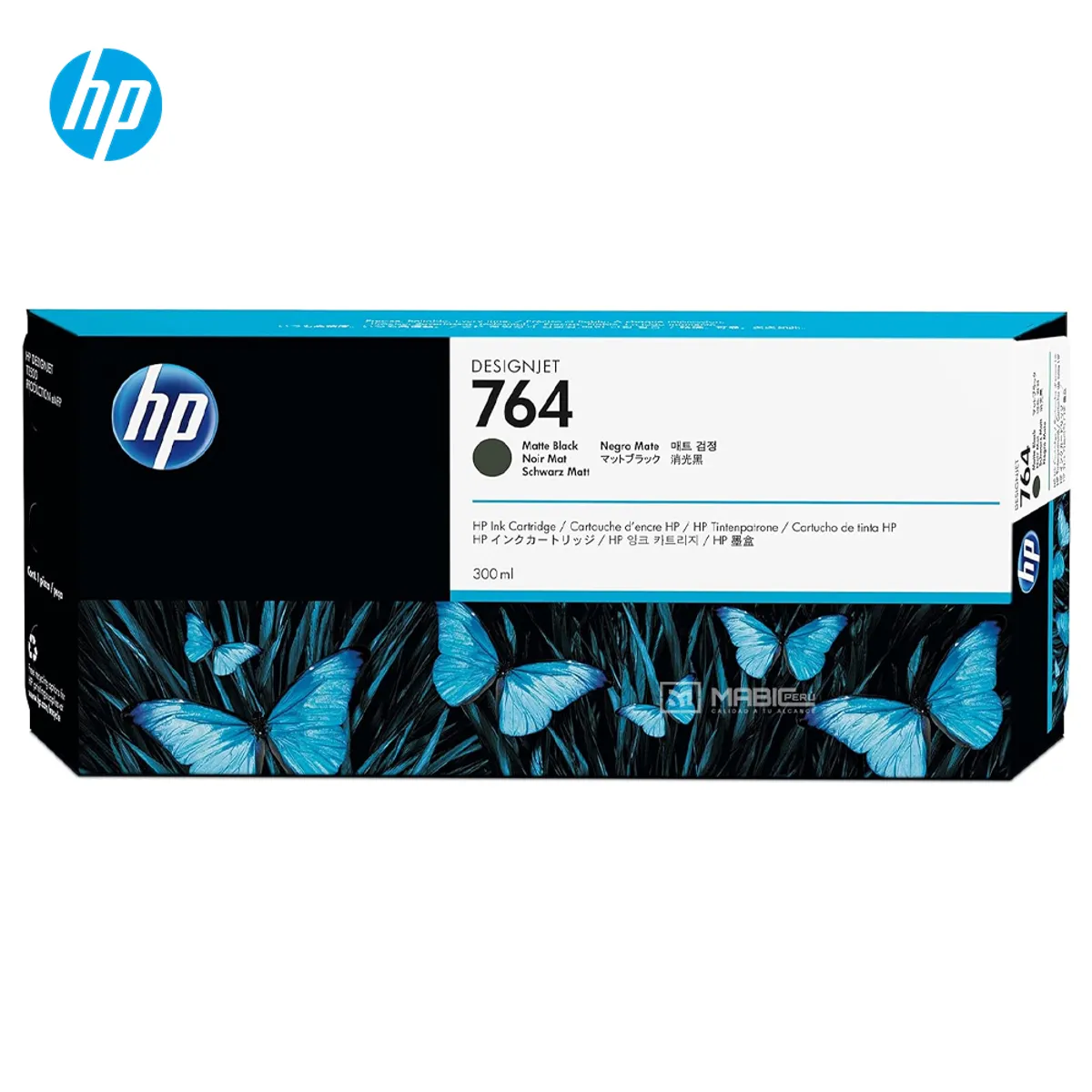 HP - Cartucho de Tinta HP 764 Negro Mate C1Q16A DesignJet T3500 Original - 300ml