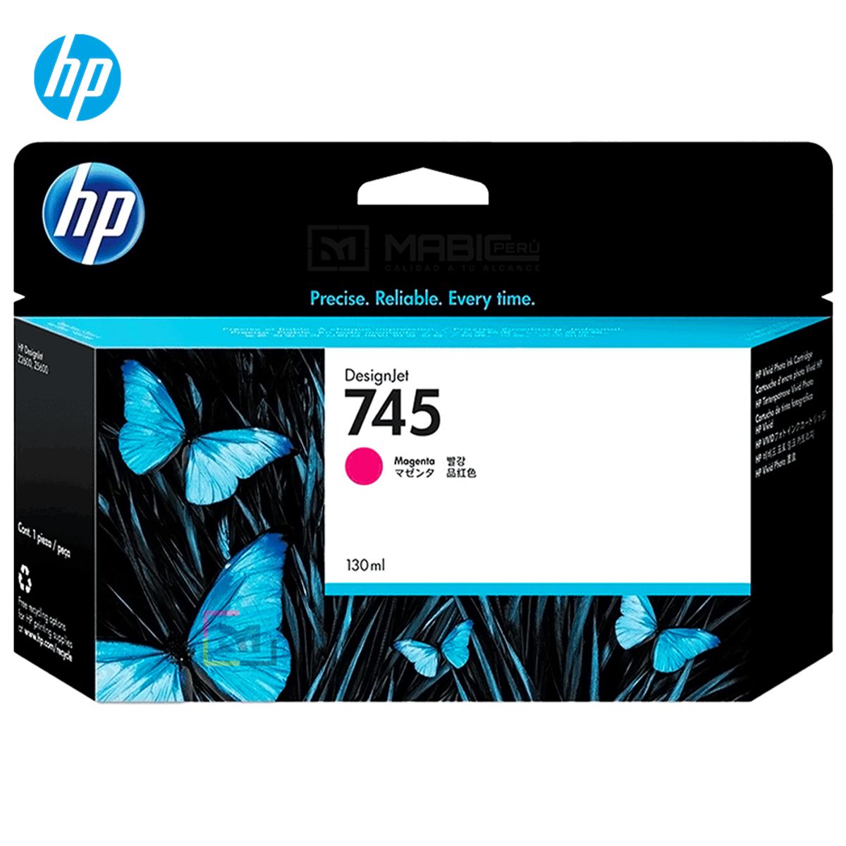HP - Cartucho de Tinta HP 745 Magenta F9J95A DesignJet Z2600 Z5600 Original - 130ml
