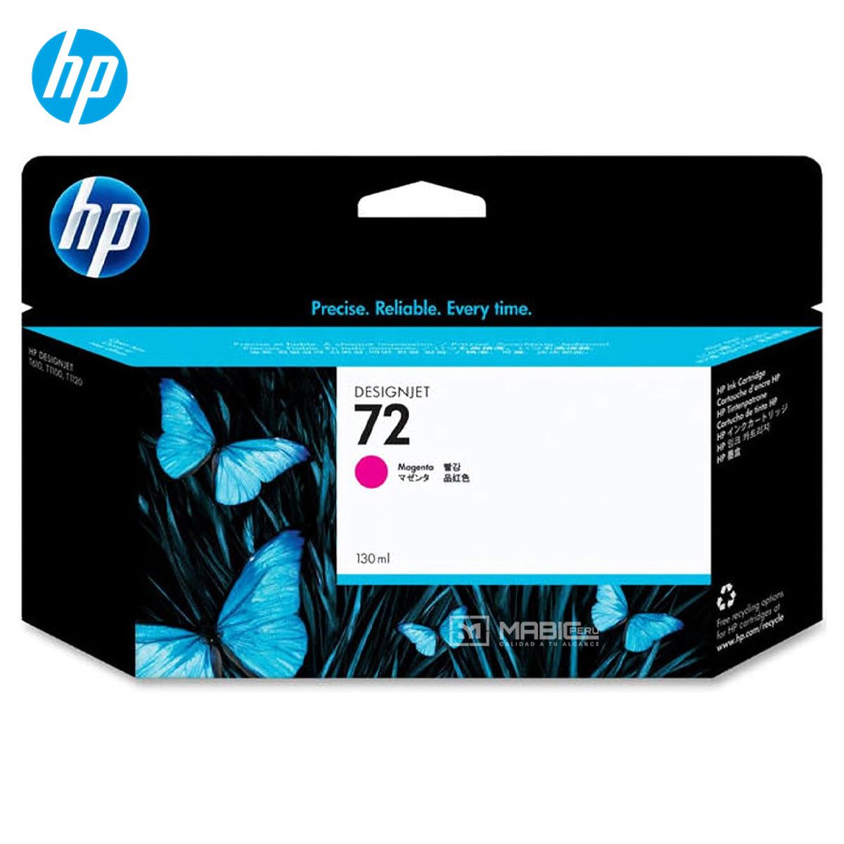HP - Cartucho de Tinta HP 72 Magenta C9372A DesignJet T610 T1100 Original - 130ml