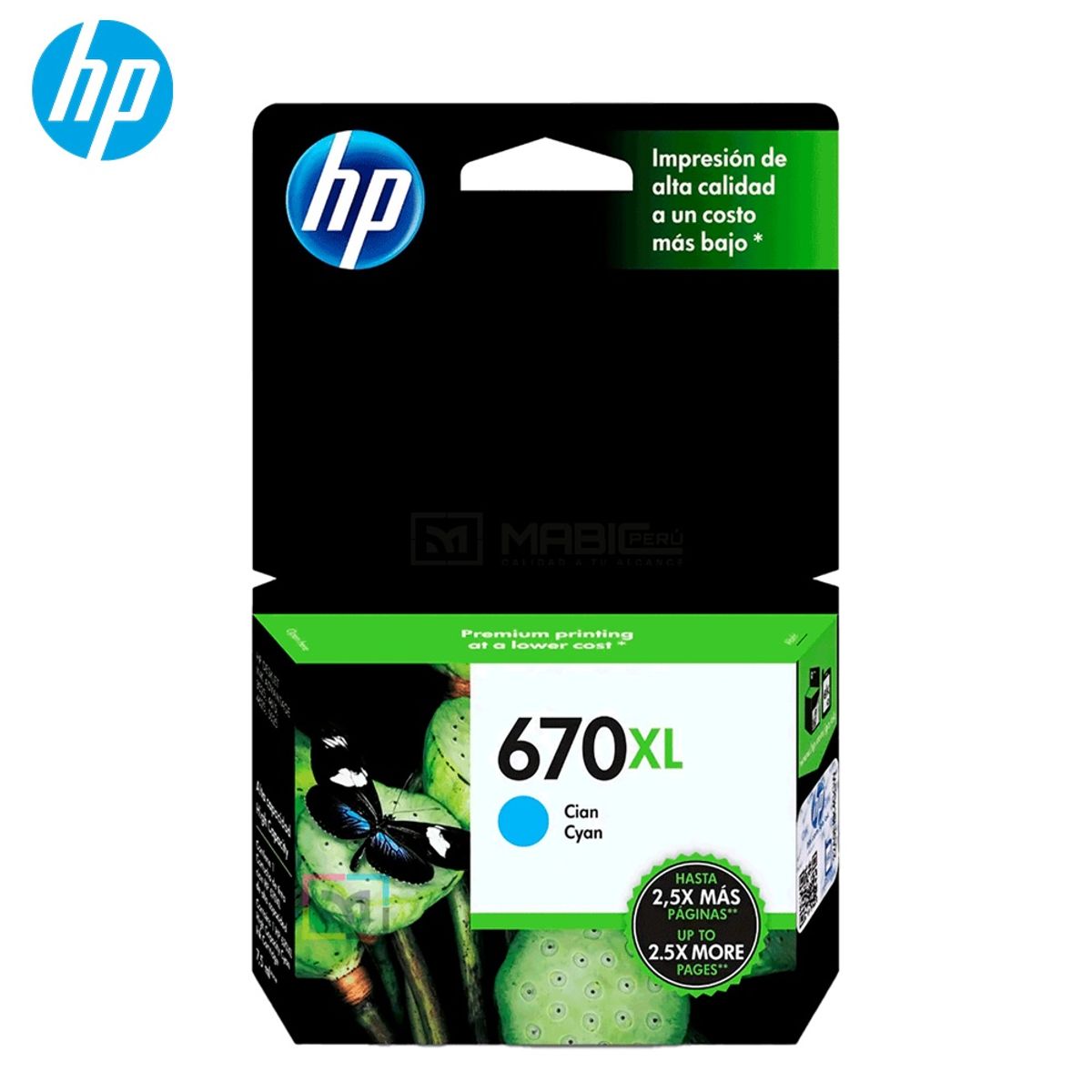HP - Cartucho de Tinta HP 670XL Cian CZ118AL Deskjet 3525 4615 4625 5525 Original
