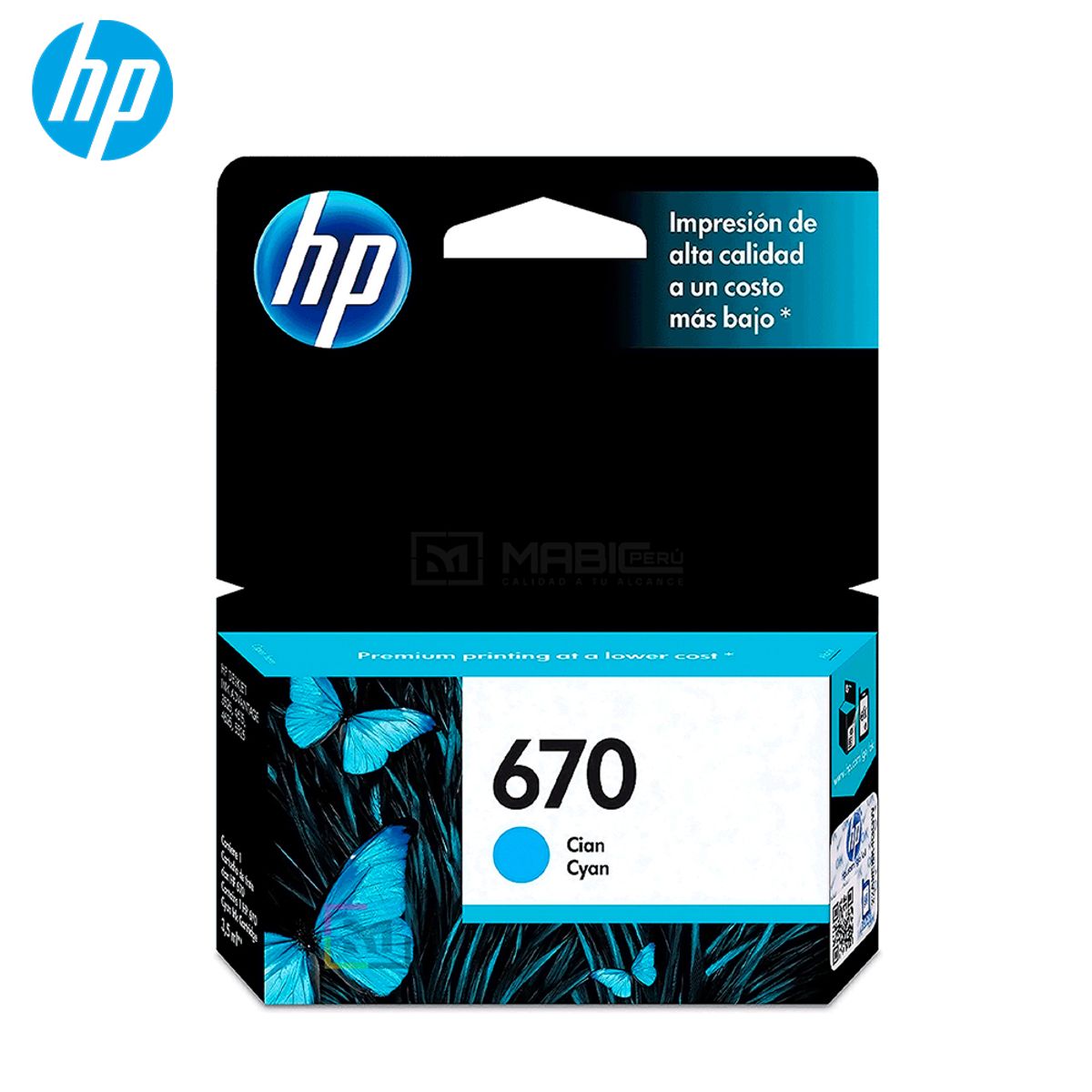 HP - Cartucho de Tinta HP 670 Cian CZ114AL Deskjet 3525 4615 4625 5525 Original